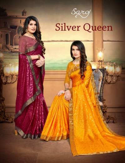 Silver Queen By Saroj Kumari Silk Traditional Wear Saree Collection